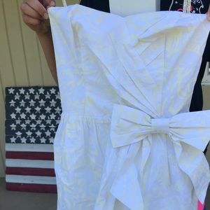 Lilly Pulitzer white strapless dress